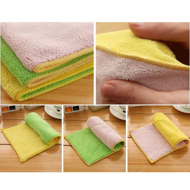 Cleaning Cloth Dish Dusters 100% Cotton Extra Soft High Quality Yellow Polishing 