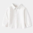 thumbnail image 2 of 12-18 Months Toddler Boys Long Sleeve Oxford Dress Shirt Solid Color Shirt 12 18 24 Months 2T 3T 4T 5T Kids Tops Fashion Gentleman School Uniform, 2 of 4