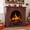 Cherry, variant on RECHHX Cherry Egg‑Shaped Electric Fireplace with Mantel, Roman Column Retro Carved, 3D Realistic Flame Effect, Electric Fireplace Heater for Living Room Bedroom Entryway