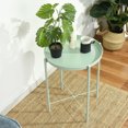 thumbnail image 1 of Buro Mesa de Centro Blanca con Bandeja Mesa Auxiliar de Metal,Verde FurnitureR Moderno, 1 of 6