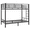 Black, variant on GZXS Bunk Bed Twin Over Twin Size,Metal Bed Frame with Side Ladder and Safety Guardrail,Space Saving, Black