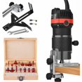 thumbnail image 1 of Electric Trimmer Router Diameter 6.35 mm 30000 RPM Electric Trimmer Router with 15 Sets of Cutters, 1 of 5