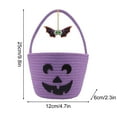 thumbnail image 3 of Taotanxi Halloween Basket for Kids, Trick or Treat Basket, Cute Pumpkin Candy Bucket, Spooky Small Baskets, Jack O Lantern Bags for Girls/Boys Gift Baskets Empty, 3 of 7