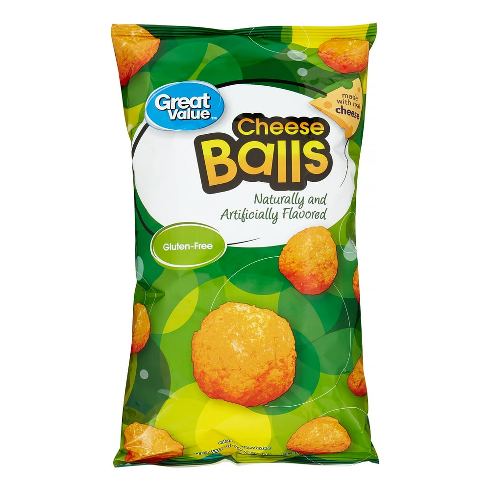 (4 Pack) Great Value Cheese Balls, 8 oz