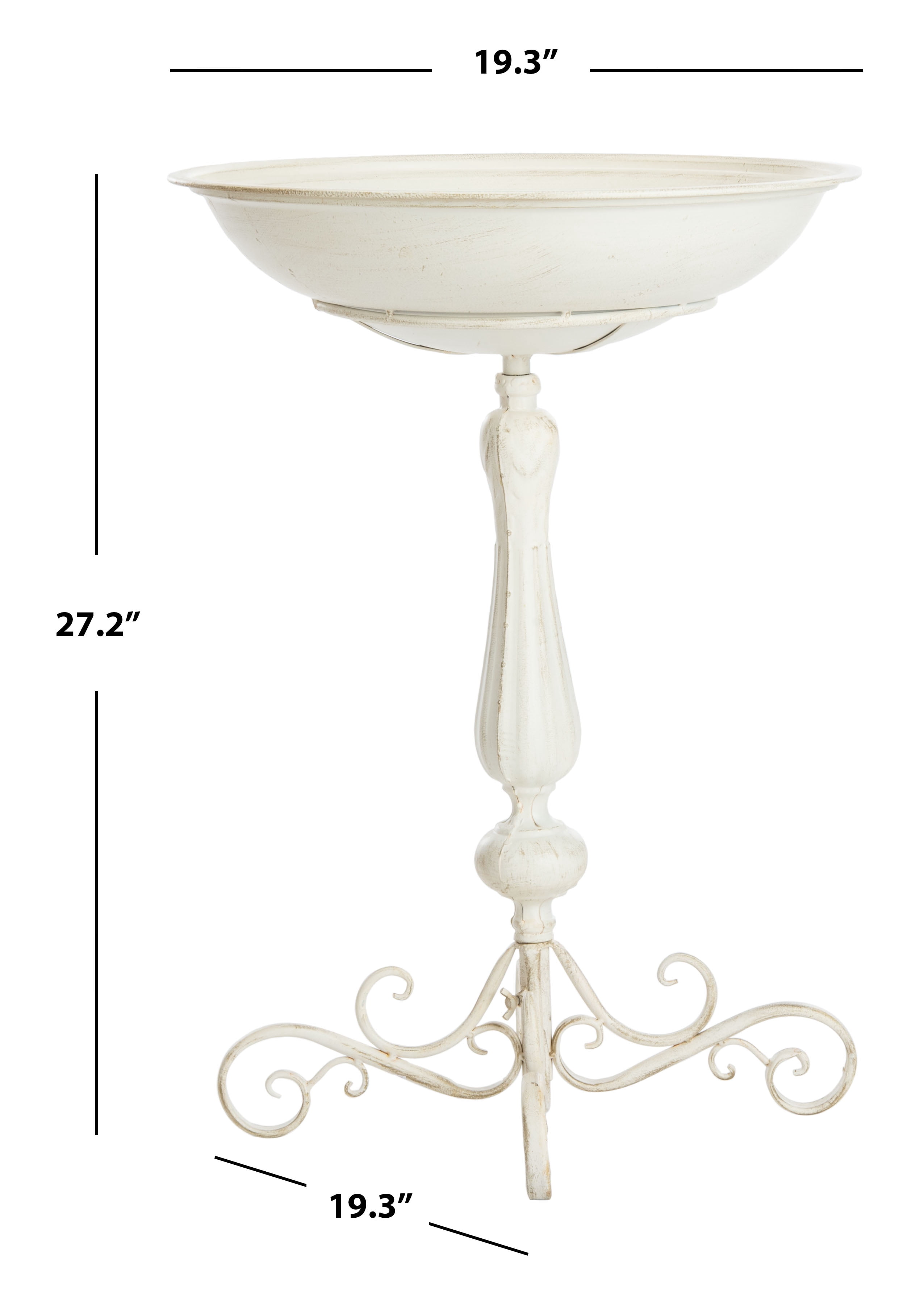 Safavieh Orian Weatherproof Metal Bird Bath Basin Traditional