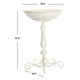 thumbnail image 5 of SAFAVIEH Orian Solid Rustic Outdoor Patio Bird Bath, Pearl White, 5 of 7