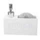 thumbnail image 2 of Dispensador De Jabón Líquido, Tipo Prensa, Dispensador De Jabón Para Platos Multiusos, Resina, Fácil De Limpiar, Blanco Para Baño, 2 of 7