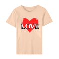 thumbnail image 5 of VKOYWKM Womens Valentine Shirts Romantic Heart Graphic Tees Holiday Valentines Day Tops Short Sleeve Crew Neck Loose Fit Party T-Shirt, 5 of 6