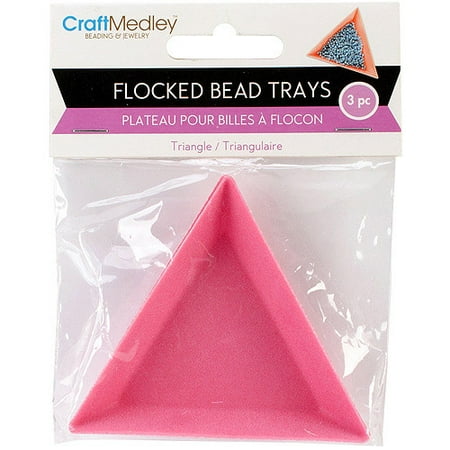 Flocked Triangle Bead Trays 3/pkg-