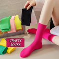 thumbnail image 5 of CoCoMangos Colorful Womens Classic Solid Ankle Fun Cute Cotton Running Athletic Dress Crew Socks 6Pairs, 5 of 8