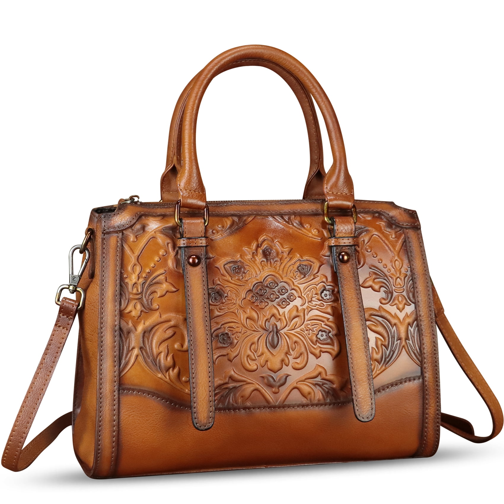 Genuine Leather Purse and Handbag for Women Retro Leather Crossbody Shoulder Bag