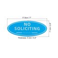 thumbnail image 2 of Unique Bargains 7'x3' No Soliciting Sign Acrylic Self Adhesive Oval Door Sticker Wall Sign Blue 2 Pack, 2 of 5