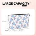 thumbnail image 4 of Toiletry Bag, Abstract Cute Poodle Dog Blue Leather Waterproof Travel Makeup Cosmetic Bag Organizer, Large Capacity Toiletry Bag for Travel Size Toiletries, Skin Care Bag for Women, 4 of 8
