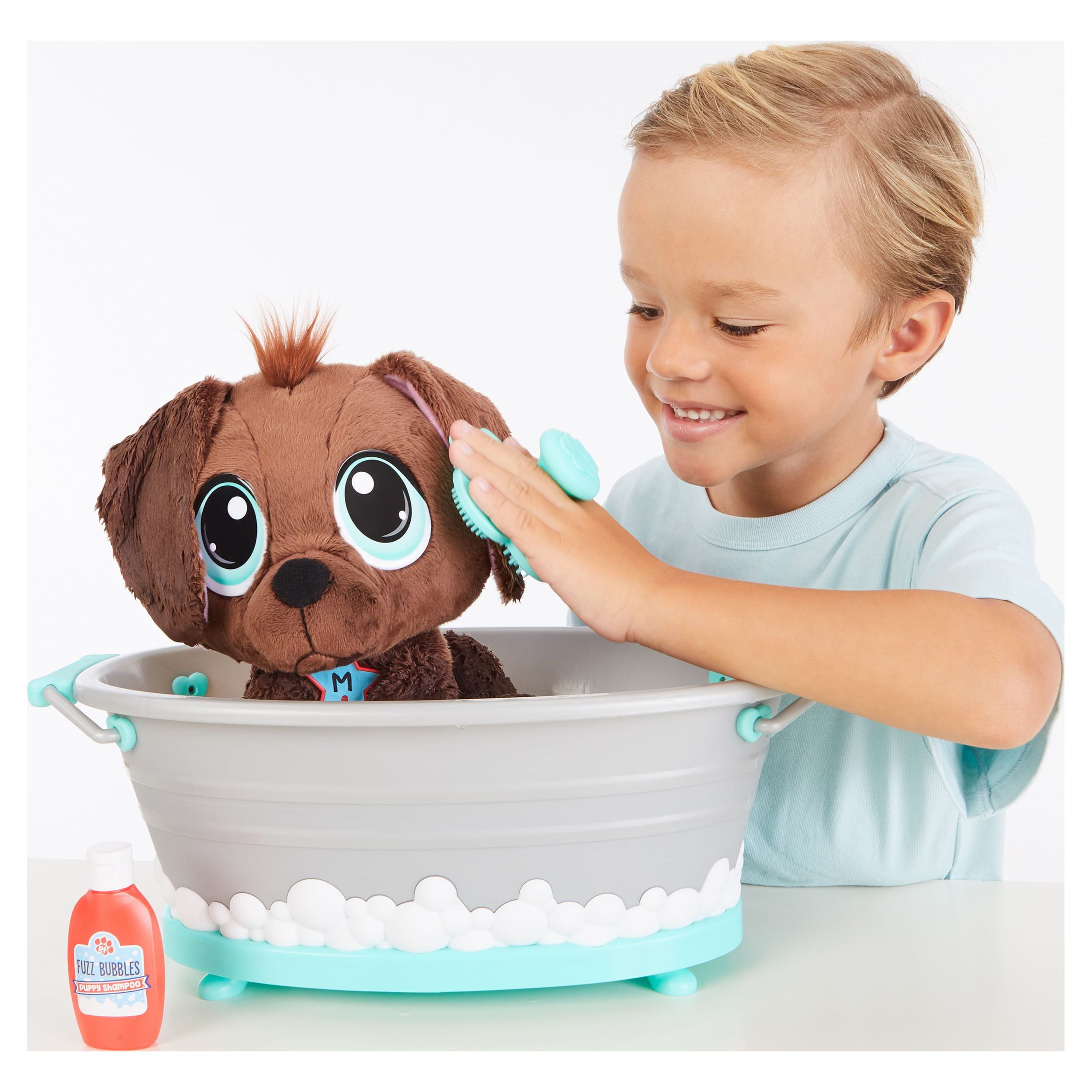Rescue Tales Scrub 'n Groom Bathtub Toy Dog Playset