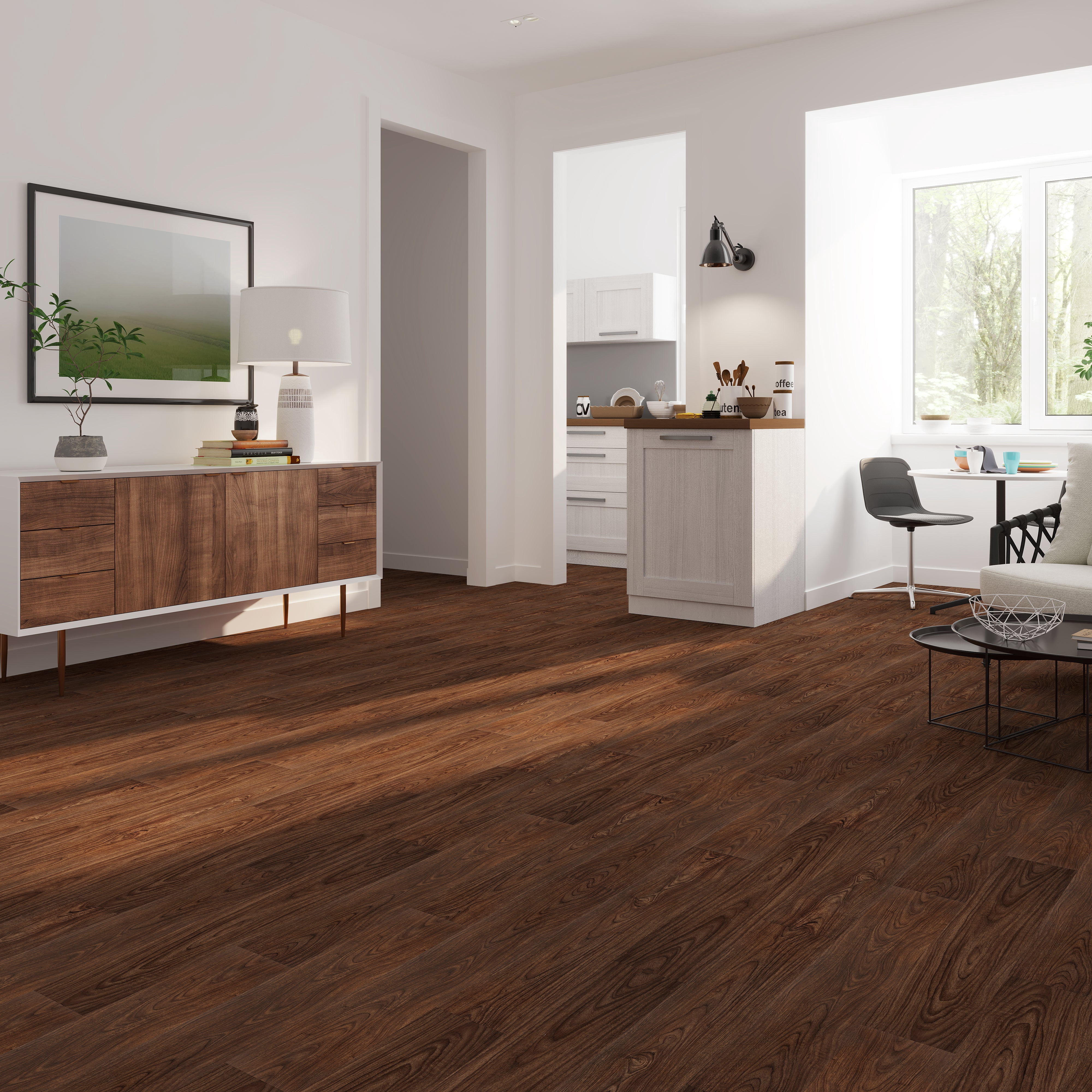 Lucida Surfaces BaseCore Chestnut Peel and Stick Vinyl Flooring Plank 1 Sample Pack