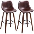 thumbnail image 1 of HOMCOM Bar Stools Set of 2, Counter Height Bar Chairs PU Leather Upholstery, 1 of 10