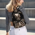 thumbnail image 5 of Lsque Cyber Skeleton With Tattoos Pattern Canvas Daypack, Durable Backpack, High-quality Versatile Backpack,Vintage Compact Backpack-Small, 5 of 6