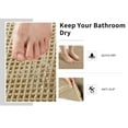 thumbnail image 6 of Upgraded Waffle Bath Mat, Super Absorbent Non Slip Bath Mats for Bathroom Floor, Machine Washable Bathroom Rugs with Tassels, Rubber Backed Bathroom Mats, Ultra Soft, 17" x 24", Khaki, 6 of 11