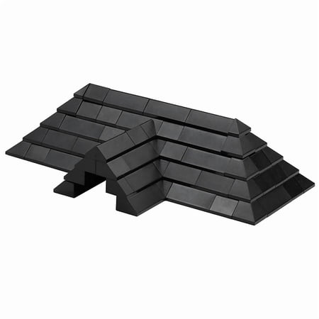 Black Roof Tiles Pack Brick Pack Building Block Brick Assembles Particles for House Design Toys