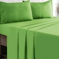 thumbnail image 5 of MALLONI HOME California King Sheet Sets - Cotton Rich Bedding Sets, 4 Piece Deep Pocket Bed Sheets Sets - Ultra Soft, Wrinkle Resistant, Quick Dry, Easy Care California King Sheets - Kiwi Green, 5 of 5