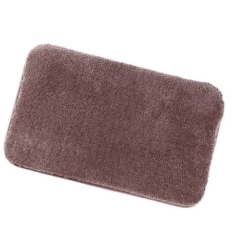TureClos Bath Mat Non-Slip Thick Plush Floor Rug Bathroom Toilet Door Carpet Water Absorbent Foot Pad, Brown