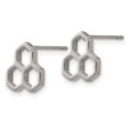 thumbnail image 2 of Chisel Stainless Steel Polished Honeycomb Post Earrings, 2 of 3