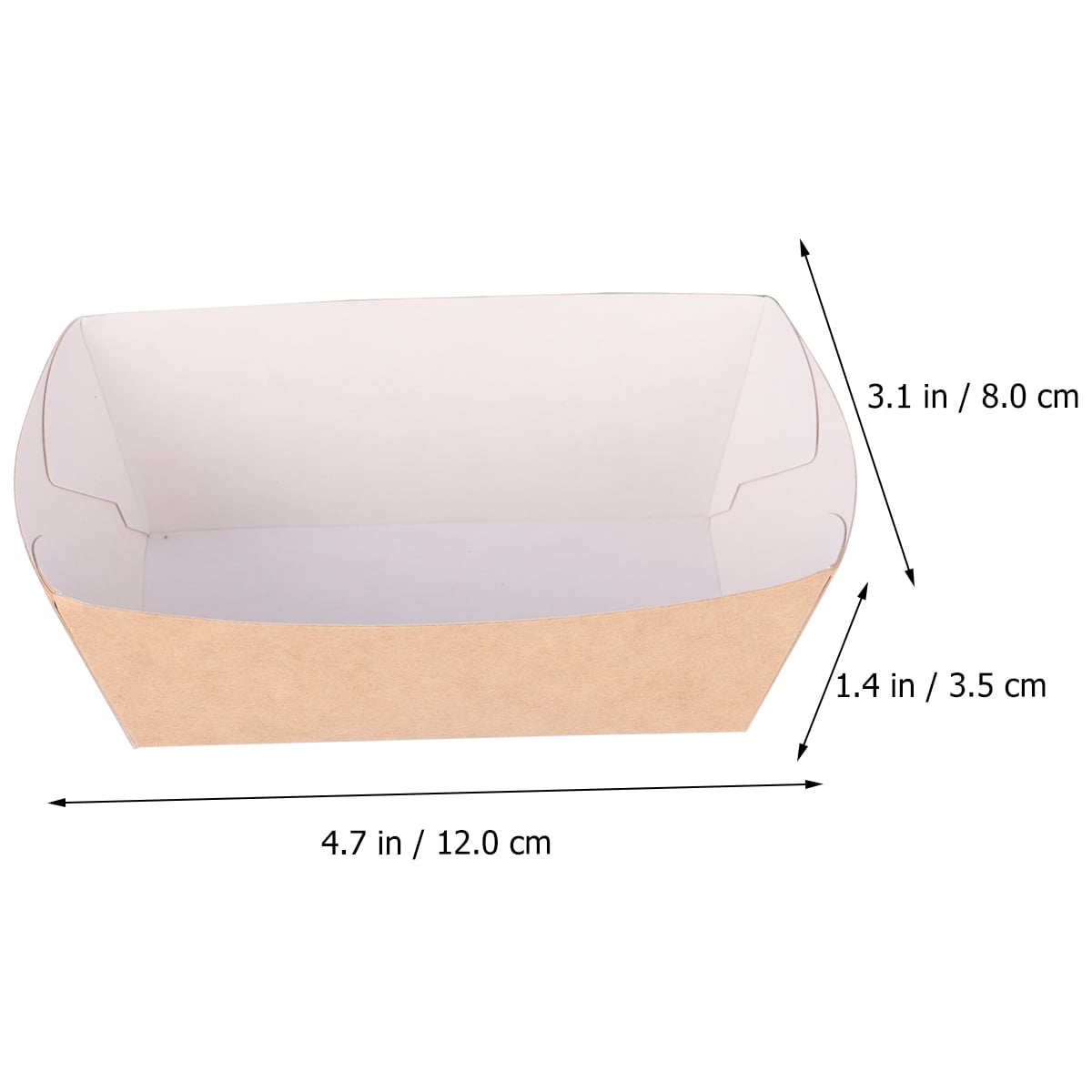 Buy Hemoton 100 Pcs Disposable Paper Food Serving Tray Kraft Paper Take