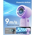 thumbnail image 3 of Kidsjoy 4000mAh Handheld Fan Rechargeable, Portable Personal Fan with LED Display & 5 Speeds, Foldable 3-in-1 Desk Neck Fan for Travel Beach Cruise, 3 of 7