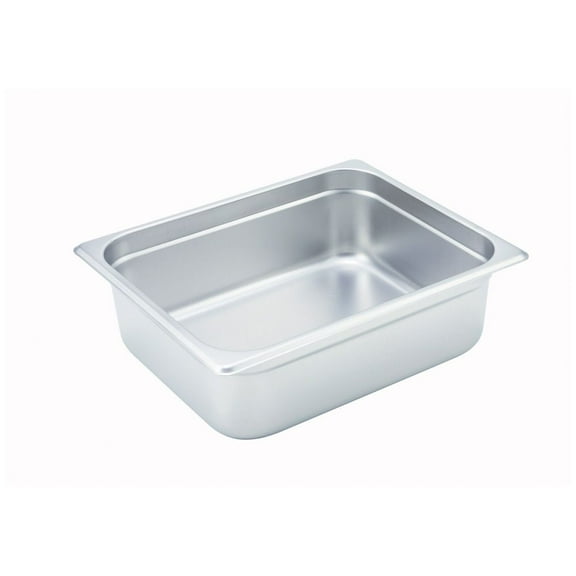 Winco Anti-Jamming Steam Table Pan Silver, 12.8" Length x 10.4" Width x 4" Height | 1/Each