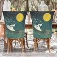 thumbnail image 5 of Decorative Chair Back Cover One Size x6 Chair Cover Dining Chair Slipcovers Chair Back Decoration Festival Chair Decoration Beauty under The Moon, 5 of 6
