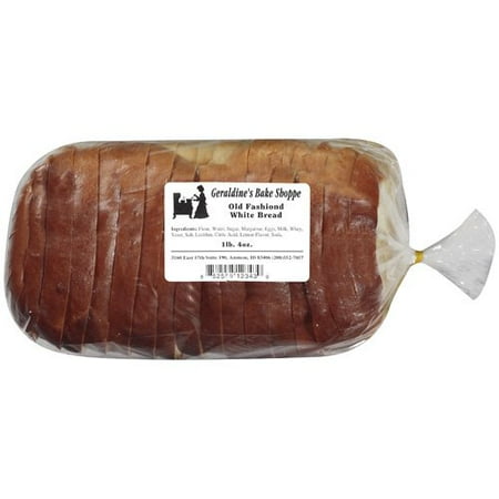 Geraldine's Bake Shoppe: Premade Bread Old Fashioned White Bread, 20 oz