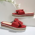 thumbnail image 6 of Mostsola Platform Sandals for Women 2025 Summer Espadrilles Open Toe Bow Slides Beach Shoes, 6 of 8