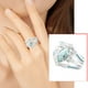 thumbnail image 4 of Anillos para mujer, regalos de moda para mujer, conjunto de 3 piezas de anillos de diamantes turquesa natural, regalo de cumpleaños para el Día de la Madre, joyería para mujer, anillo para dama., 4 of 5