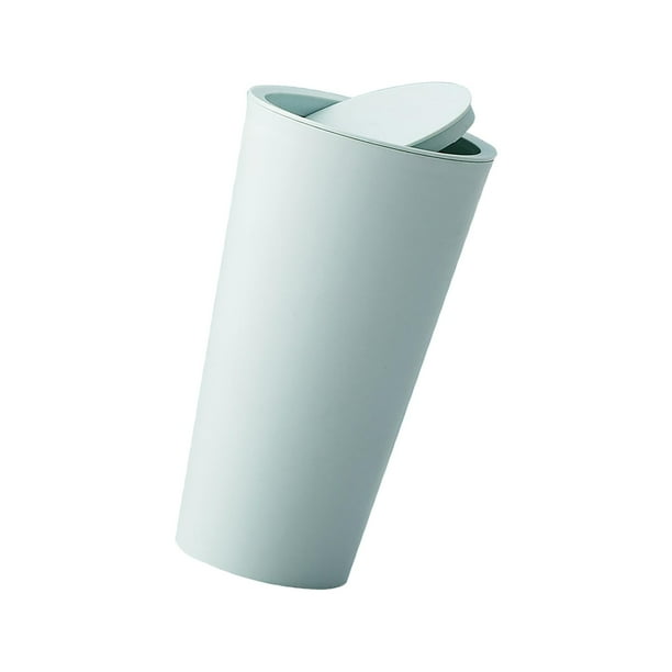 Mini Trash Can Desk Wastebasket With Lid Desktop Garbage Bucket Green