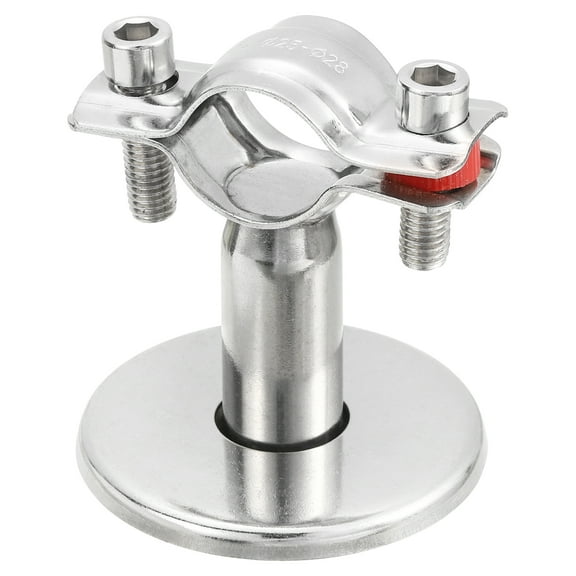 Uxcell Pipe Support, Stainless Steel Wall Mount Ceiling Mount Pipe Supports Bracket for Dia 25mm Pipe Tube
