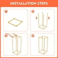 thumbnail image 6 of Toolven 10PCS Wedding Flower Stand, Gold Metal Rectangular Centerpiece Stand for Party and Event Decor, Modern DIY Floral Holder with High Stability and Easy Assembly, Ideal for Weddings and Banquets, 6 of 7