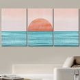 thumbnail image 2 of wall26 Canvas Print Wall Art Set Mid-Century Ocean Sunset Sun Horizon Nature Abstract Illustrations Modern Art Bohemian Decorative Rustic Contemporary for Living Room, Bedroom, Office - 24"x36&q, 2 of 5