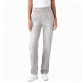 thumbnail image 2 of Goodtrade8 Women's Fashion Solid Color Elastic Waist Pockets Length Pants False Jeans, 2 of 7