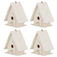 thumbnail image 2 of LHCER 4Pcs Mini Hanging Wooden Bird House Nests Cage Ornament Crafts For Garden Courtyard Decor,Wooden Bird House,Outdoor Bird House, 2 of 8