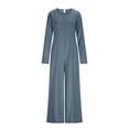 thumbnail image 4 of Womens Long Sleeve Dressy Jumpsuits Casual Loose Wide Leg Jumpsuits Oversized One Piece Romper Outfits with Pockets, 4 of 6