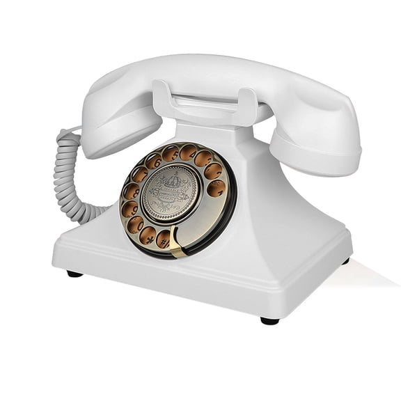 Retro Landline Telephone, Corded Phone Vintage, 1930s Antique Rotary Dial Home Phone, Old Fashion Decorative House Phones for Seniors, Working Basic Rotary Phones for Home/Office/Hotel/School