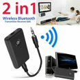 thumbnail image 1 of 2 IN 1 Bluetooth 5.0 Transmitter Receiver Wireless Audio 3.5mm Jack Aux Adapter, 1 of 9