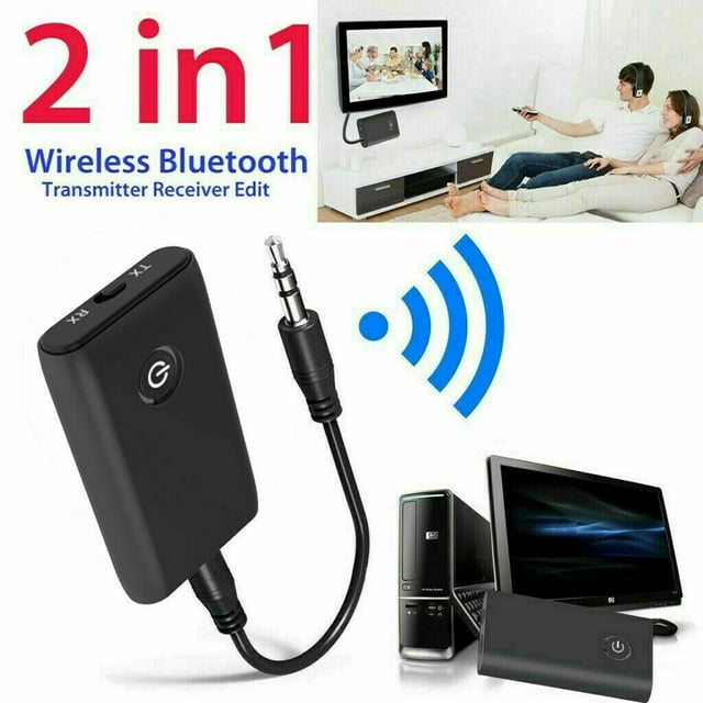 Émetteur Récepteur Bluetooth 5.0 2 en 1 Audio Sans Fil Prise 3,5 mm Adaptateur AUX