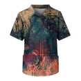thumbnail image 1 of Men's Short Sleeve V Neck Print Chest Pocket Carer Top 4XL, 1 of 3