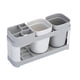 thumbnail image 1 of Soporte para pasta de dientes Juego de soporte Estante de almacenamiento para cepillos de dientes Inodoro Baño Estante para tazas de lavado Dos tazas kenally  HA8811-02B, 1 of 6