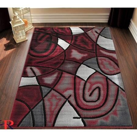 Red gray and black area rugs
