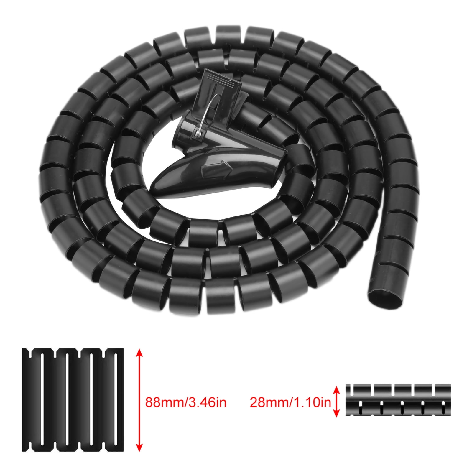 Uxcell 15-Pack PVC Strain Relief Cord Boots - 32mm Long, Black, For Cable Protection