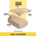 thumbnail image 4 of Juego de Sábanas Individual roomi Algodón Premium Frescas y Suaves Color Beige, 4 of 5