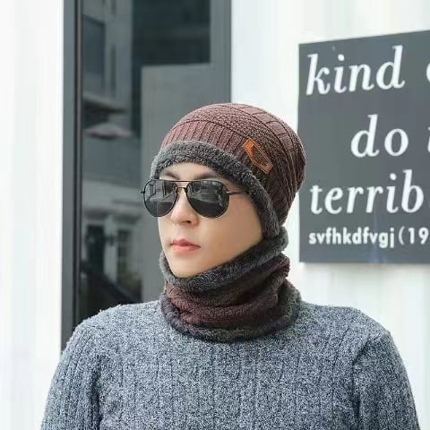 Gorro de lana con forro polar para mujer, estilo invernal, para exteriores, resistente al viento, con protección para los oídos, cálido, de punto