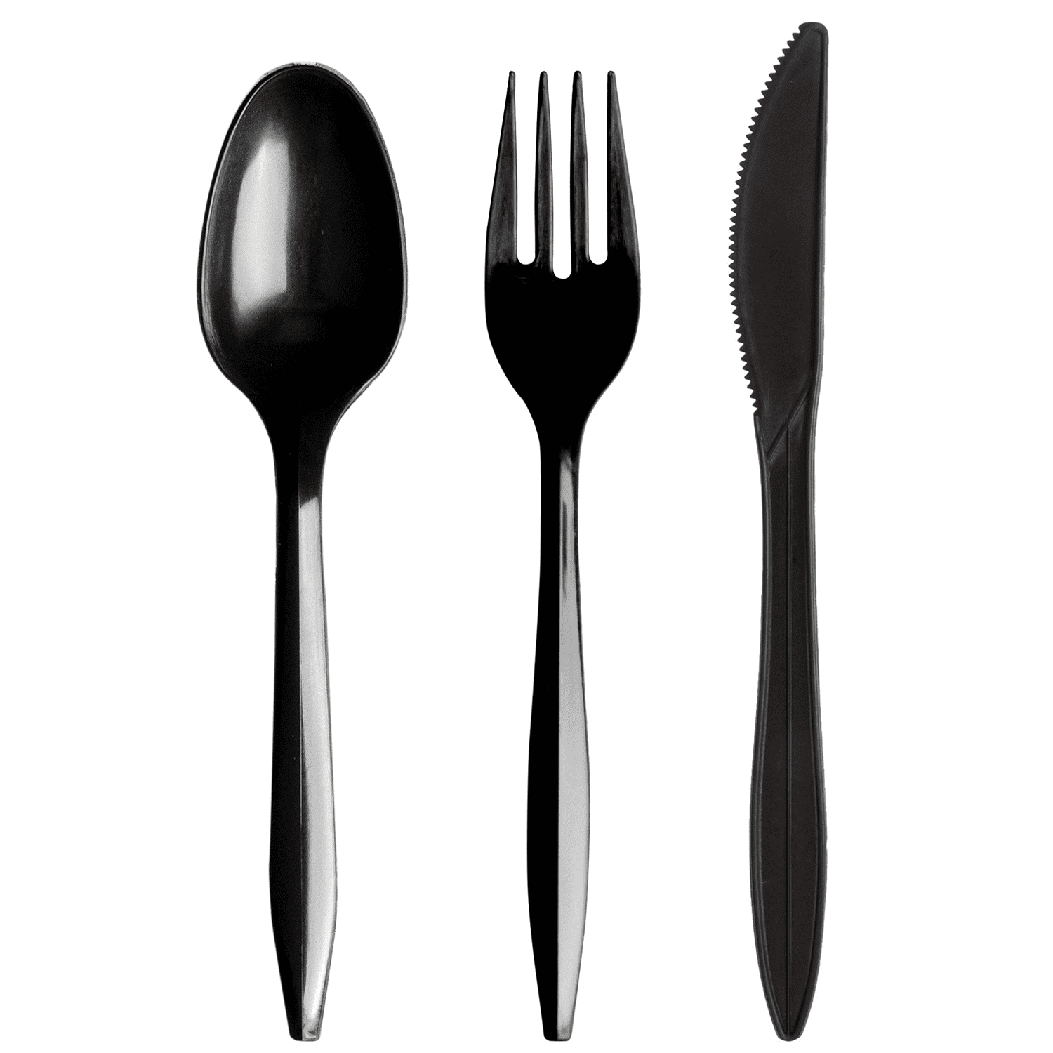 Disposable Party Forks Party Cutlery Fish & Chips Forks Black Seafood Forks 